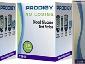 Combo 100 Tiras Y 100 Lancetas Prodigy Glucosa Reactiva